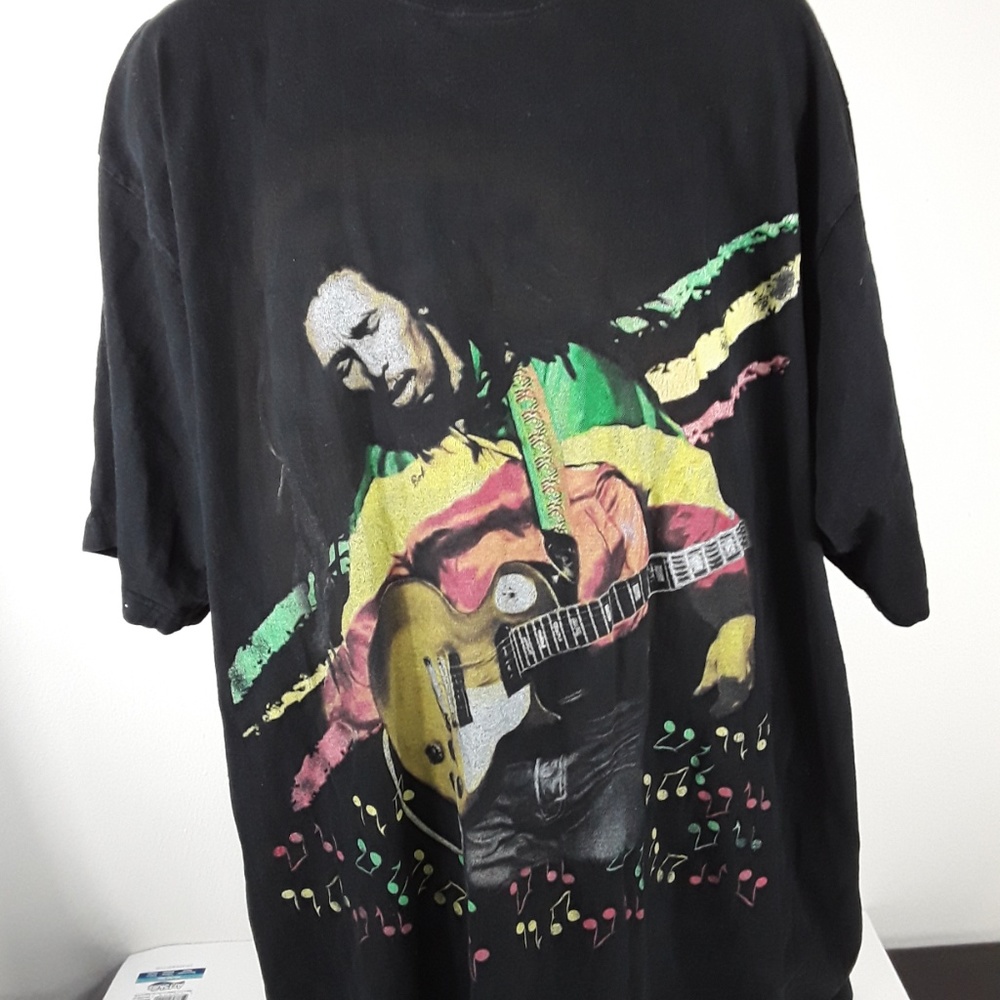 Bob Marley Les Paul T-Shirt Rasta Reggae 3XL